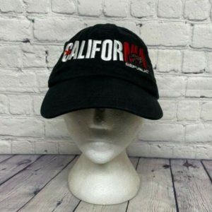 California Republic Baseball Cap Dad Hat Big Spell Out Embroidered Logo Black